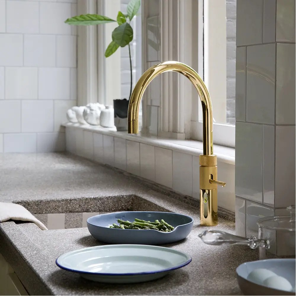 Quooker Combi Fusion Round 3-in-1 Boiling Water Tap COMBI 2.2 FUSION ROUND GOLD FNRGLD - Gold Quooker Combi Fusion Round 3-in-1 Boiling Water Tap COMBI 2.2 FUSION ROUND GOLD FNRGLD - Gold