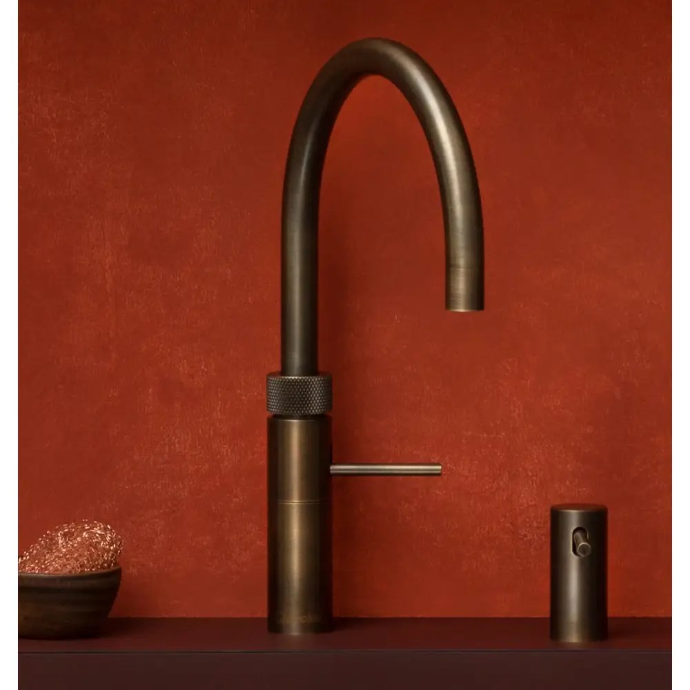 Quooker Combi Fusion Round 3-in-1 Boiling Water Tap COMBI 2.2 FUSION ROUND PTN FNRPTB - Patinated Brass Quooker Combi Fusion Round 3-in-1 Boiling Water Tap COMBI 2.2 FUSION ROUND PTN FNRPTB - Patinated Brass