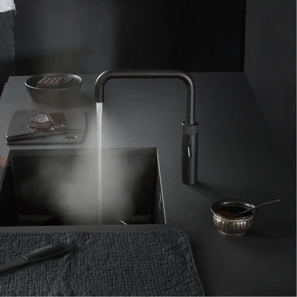 Quooker Combi+ Fusion Square Boiling Water Tap COMBI+ FUSION SQUARE BLACK FNSBLK - BLACK Quooker Combi+ Fusion Square Boiling Water Tap COMBI+ FUSION SQUARE BLACK FNSBLK - BLACK
