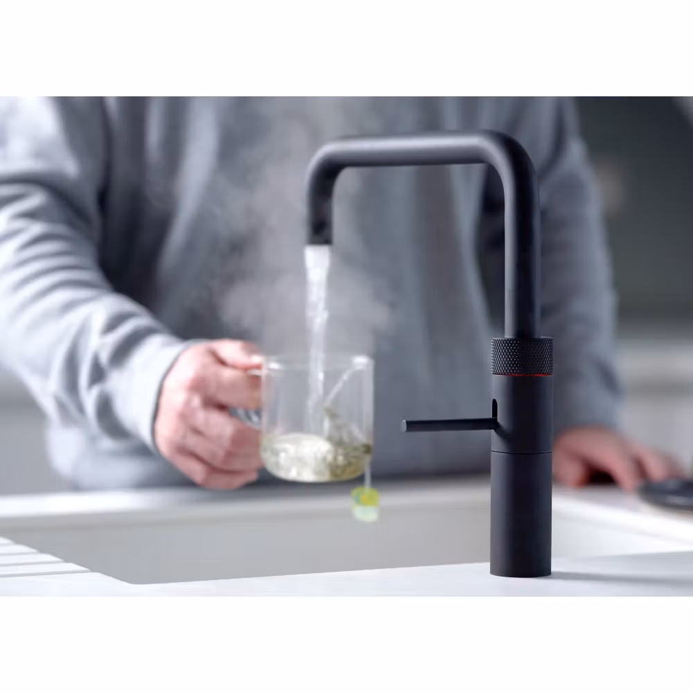 Quooker Square Fusion 3-in-1 Boiling Water Tap PRO3 FUSION SQUARE BLACK FNSBLK - Black Quooker Square Fusion 3-in-1 Boiling Water Tap PRO3 FUSION SQUARE BLACK FNSBLK - Black