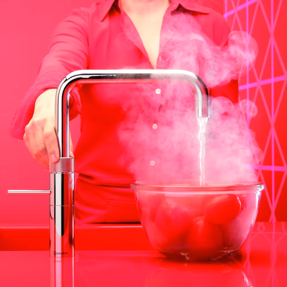 Quooker Square Fusion 3-in-1 Boiling Water Tap PRO3 FUSION SQUARE CHROME FNSCHR - Chrome Quooker Square Fusion 3-in-1 Boiling Water Tap PRO3 FUSION SQUARE CHROME FNSCHR - Chrome