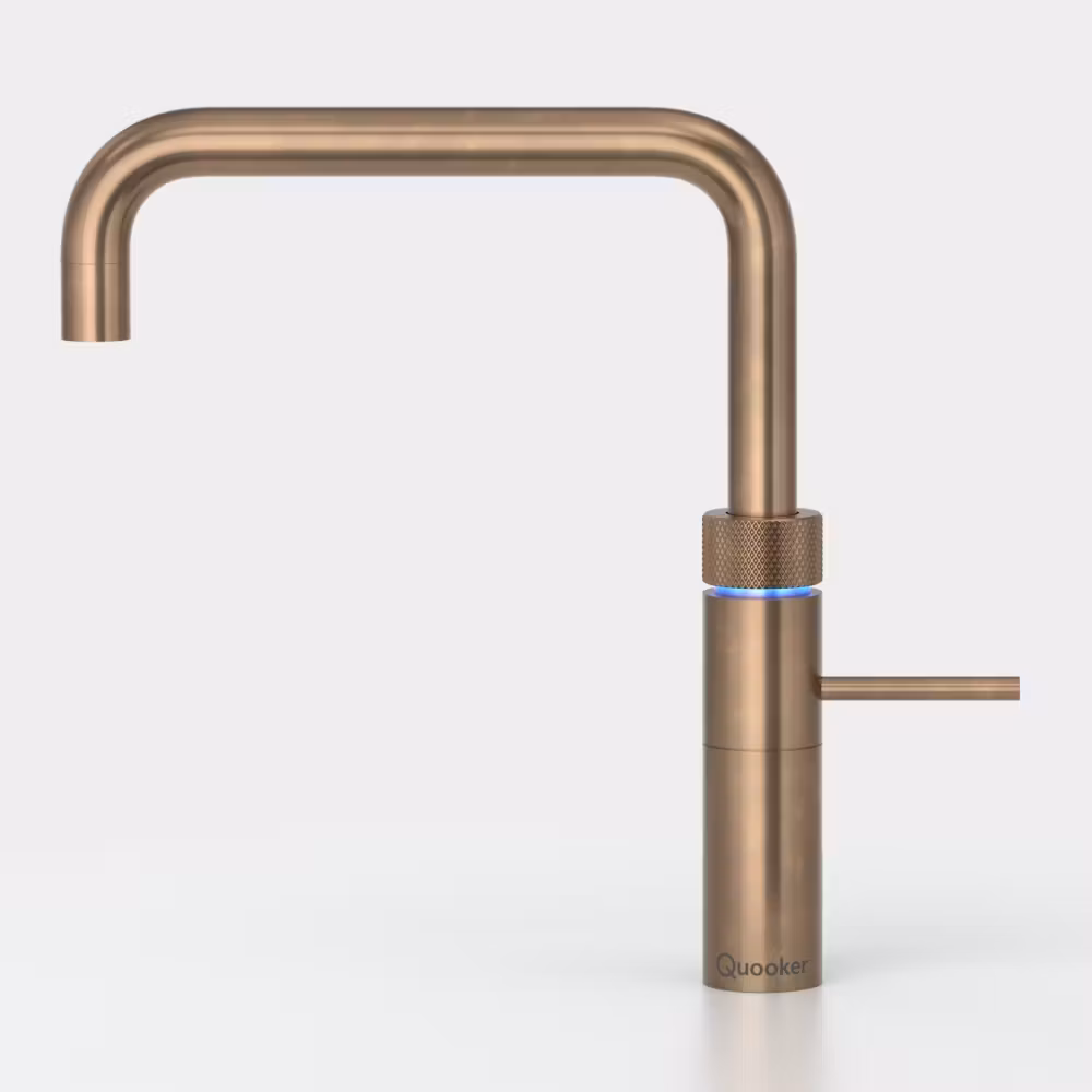 Quooker Combi Fusion Square 3-in-1 Boiling Water Tap COMBI 2.2 FUSION SQUARE PTN FNSPTB - Patinated Brass Quooker Combi Fusion Square 3-in-1 Boiling Water Tap COMBI 2.2 FUSION SQUARE PTN FNSPTB - Patinated Brass