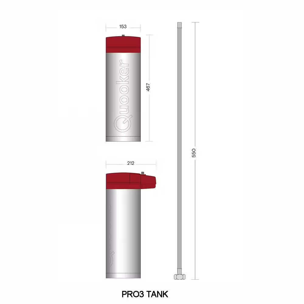 Quooker Square Fusion 3-in-1 Boiling Water Tap PRO3 FUSION SQUARE CHROME FNSCHR - Chrome Quooker Square Fusion 3-in-1 Boiling Water Tap PRO3 FUSION SQUARE CHROME FNSCHR - Chrome
