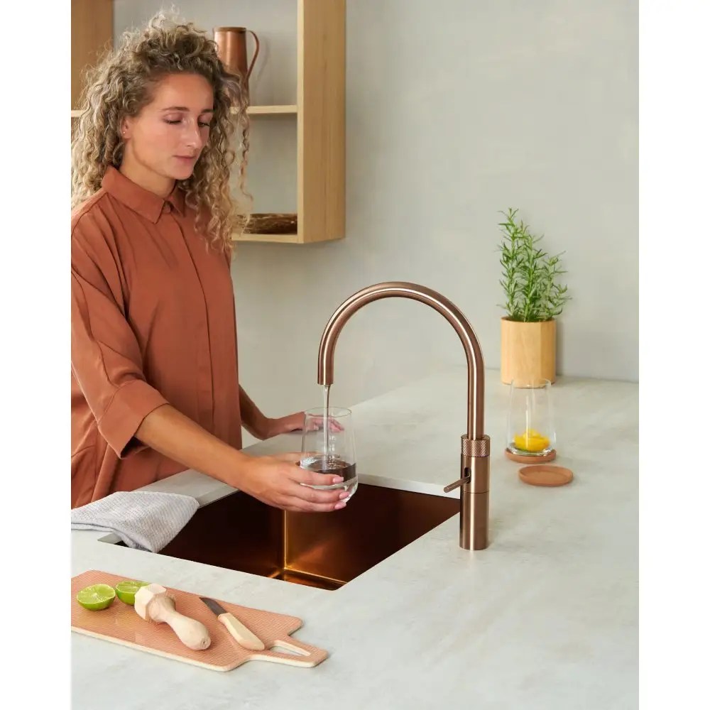 Quooker Round Fusion Boiling Water Tap PRO3 FUSION ROUND ROSE COPPER FNRRCO - Rose Copper Quooker Round Fusion Boiling Water Tap PRO3 FUSION ROUND ROSE COPPER FNRRCO - Rose Copper