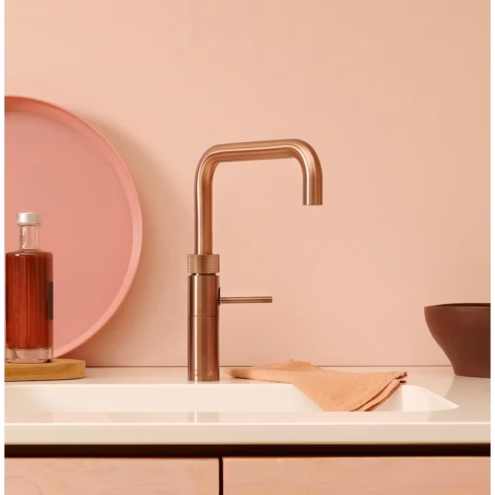 Quooker Square Fusion Boiling Water Tap PRO3 FUSION SQUARE ROSE COPPER FNSRCO - Rose Copper Quooker Square Fusion Boiling Water Tap PRO3 FUSION SQUARE ROSE COPPER FNSRCO - Rose Copper