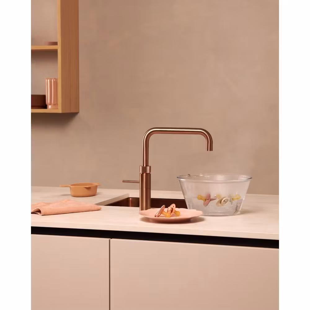 Quooker Square Fusion Boiling Water Tap PRO3 FUSION SQUARE ROSE COPPER FNSRCO - Rose Copper Quooker Square Fusion Boiling Water Tap PRO3 FUSION SQUARE ROSE COPPER FNSRCO - Rose Copper