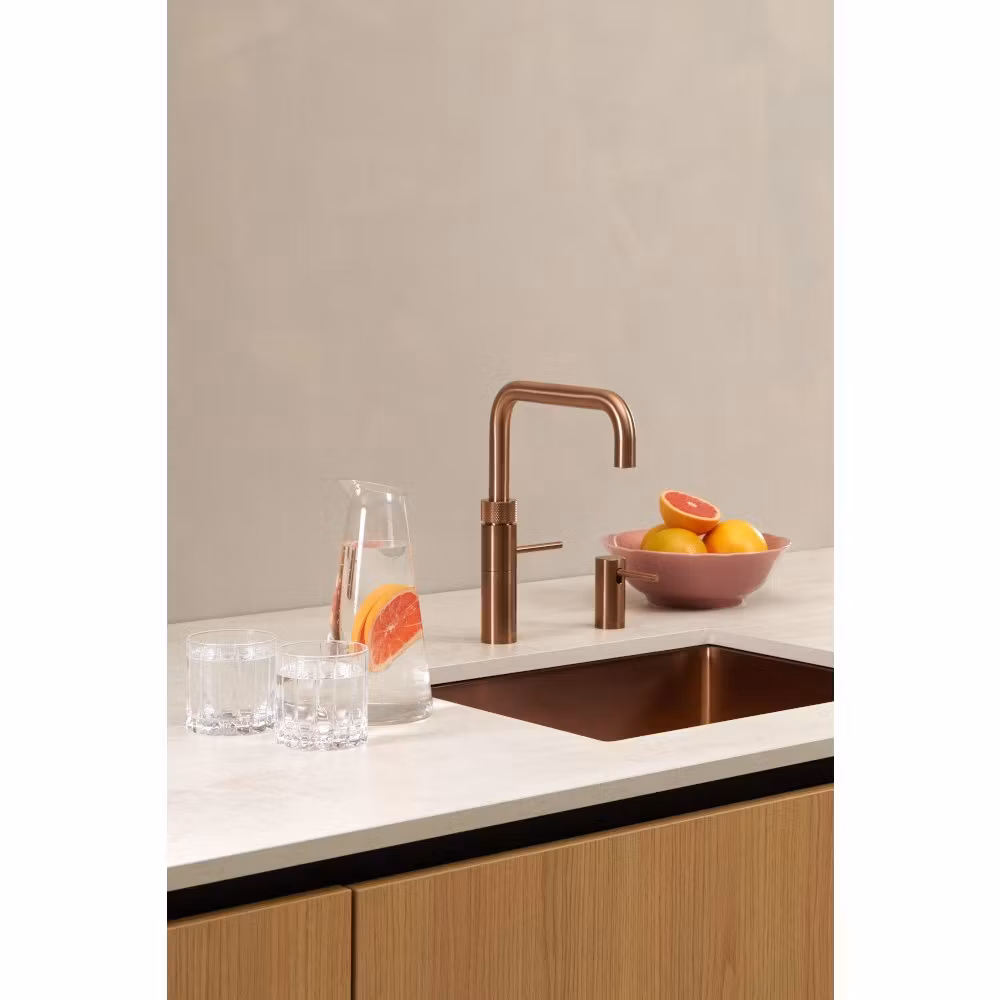Quooker Combi Fusion Square Boiling Water Tap COMBI 2.2 FUSION SQUARE ROSE COPPER FNSRCO - Rose Copper Quooker Combi Fusion Square Boiling Water Tap COMBI 2.2 FUSION SQUARE ROSE COPPER FNSRCO - Rose Copper