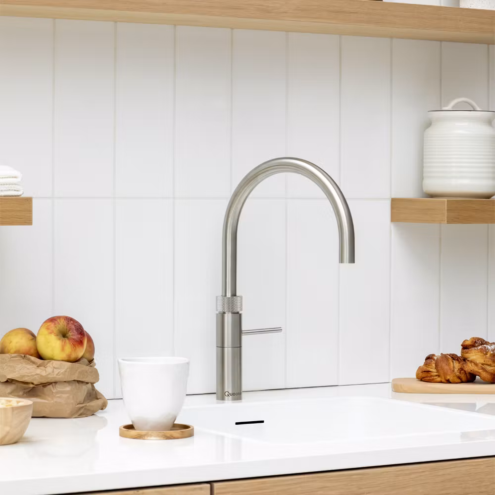 Quooker Round Fusion 3-in-1 Boiling Water Tap PRO3 FUSION ROUND SS FNRSST - Stainless Steel Quooker Round Fusion 3-in-1 Boiling Water Tap PRO3 FUSION ROUND SS FNRSST - Stainless Steel