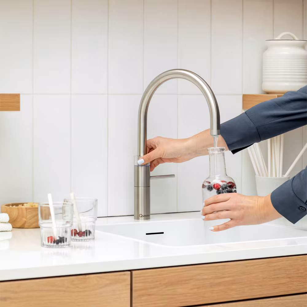 Quooker Round Fusion 3-in-1 Boiling Water Tap PRO3 FUSION ROUND SS FNRSST - Stainless Steel Quooker Round Fusion 3-in-1 Boiling Water Tap PRO3 FUSION ROUND SS FNRSST - Stainless Steel