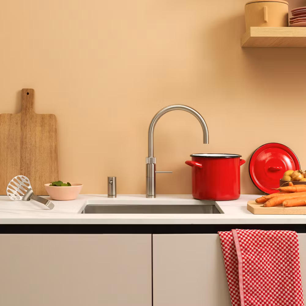 Quooker Combi Fusion Round 3-in-1 Boiling Water Tap COMBI 2.2 FUSION ROUND STAINLESS STEEL FNRSST - Stainless Steel Quooker Combi Fusion Round 3-in-1 Boiling Water Tap COMBI 2.2 FUSION ROUND STAINLESS STEEL FNRSST - Stainless Steel