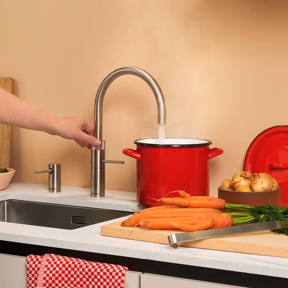 Quooker Combi Fusion Round 3-in-1 Boiling Water Tap COMBI 2.2 FUSION ROUND STAINLESS STEEL FNRSST - Stainless Steel Quooker Combi Fusion Round 3-in-1 Boiling Water Tap COMBI 2.2 FUSION ROUND STAINLESS STEEL FNRSST - Stainless Steel