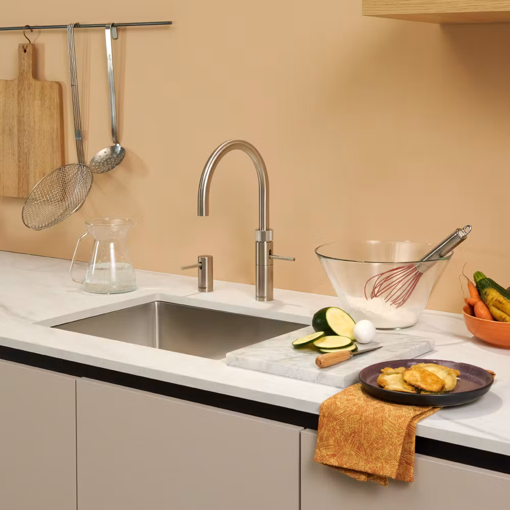 Quooker Combi+ Fusion Round Boiling Water Tap COMBI+ FUSION ROUND SS FNRSST - Stainless Steel Quooker Combi+ Fusion Round Boiling Water Tap COMBI+ FUSION ROUND SS FNRSST - Stainless Steel