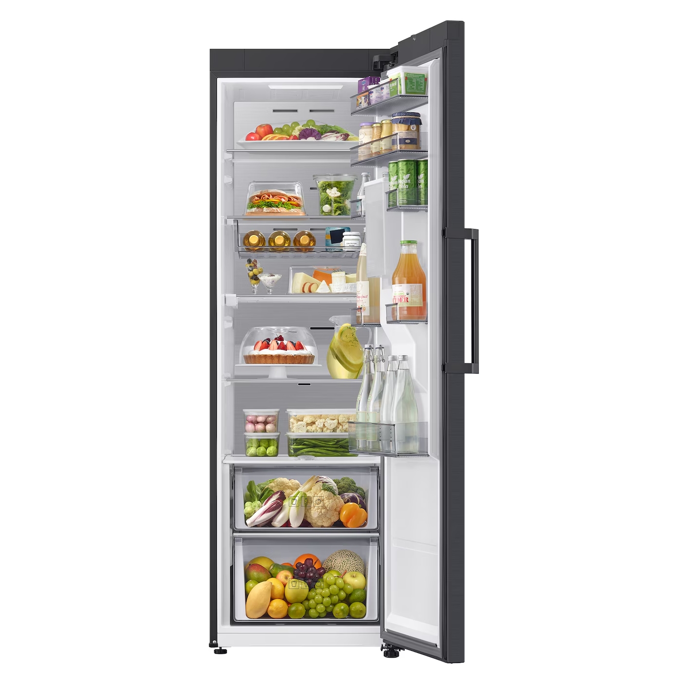 Samsung 59.5cm Total No Frost Tall Fridge RR70H39DEFEU - Black Steel Samsung 59.5cm Total No Frost Tall Fridge RR70H39DEFEU - Black Steel