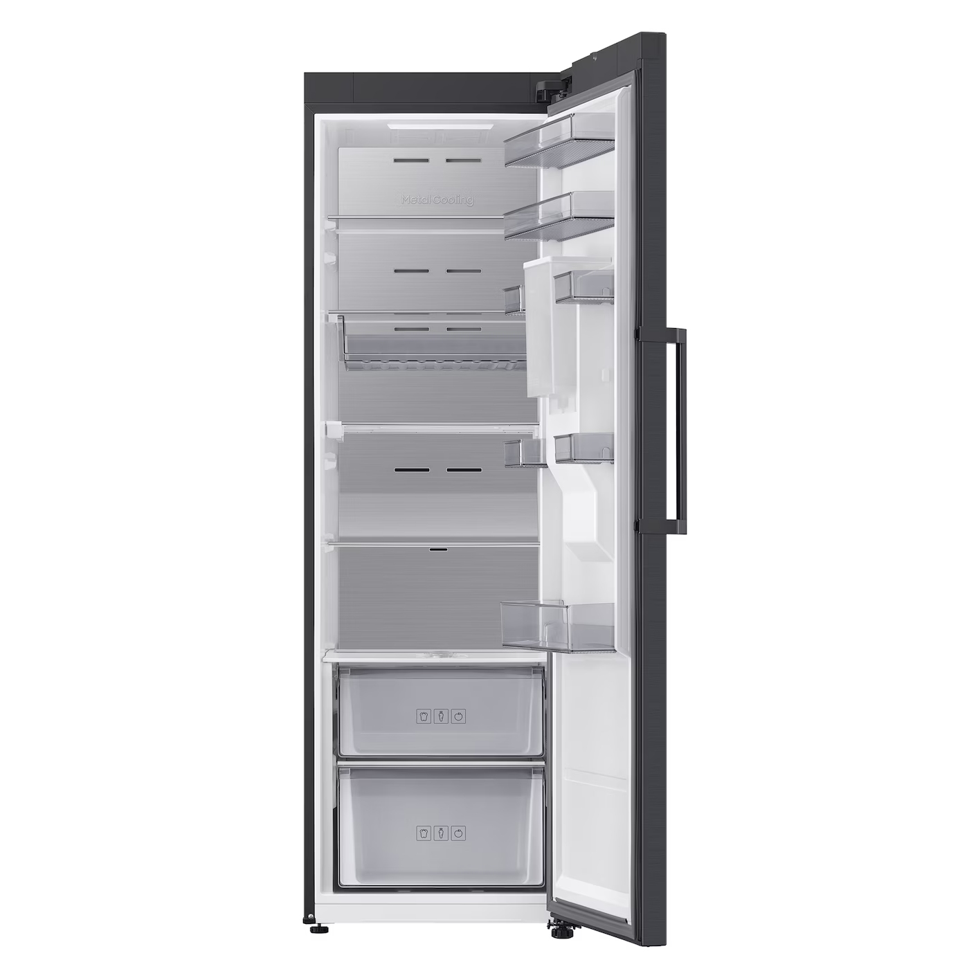 Samsung 59.5cm Total No Frost Tall Fridge RR70H39DEFEU - Black Steel Samsung 59.5cm Total No Frost Tall Fridge RR70H39DEFEU - Black Steel