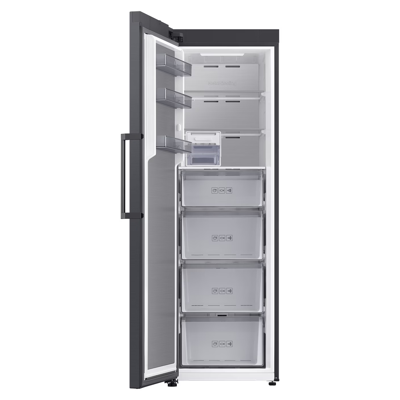 Samsung 59.5cm Total No Frost Tall Freezer RZ70H32HEFEU - Black Steel Samsung 59.5cm Total No Frost Tall Freezer RZ70H32HEFEU - Black Steel