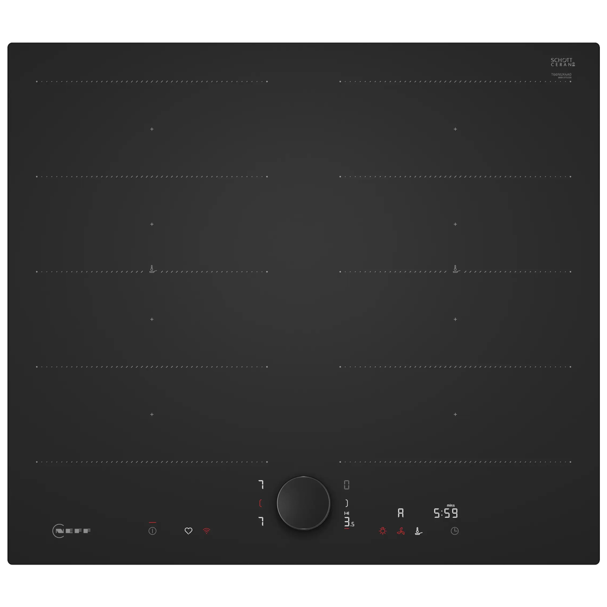Neff 60cm N90 Flex Zone Induction Hob T66NUX4A0 - Matte Black