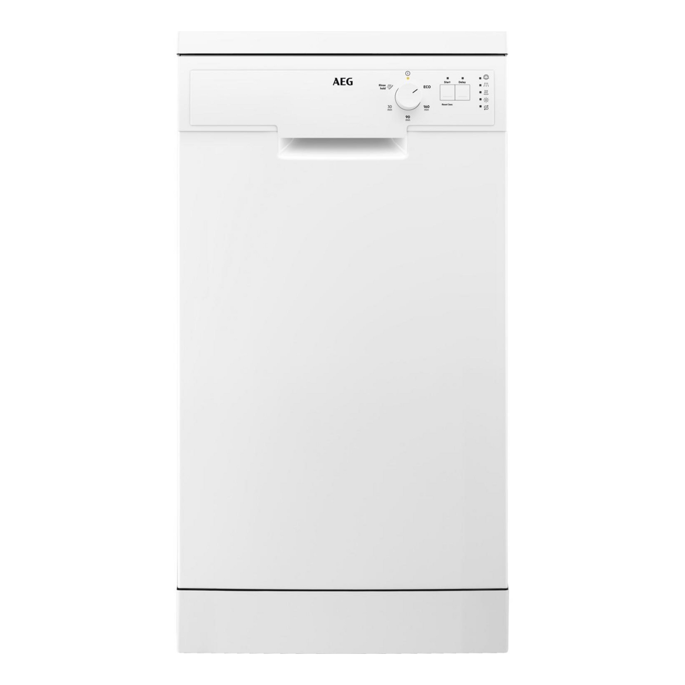AEG 45cm Series 5000 Freestanding Dishwasher FFX52507ZW - White
Freestanding slimline dishwasher 45cm, 10ps, E, 46dB, Full width Maxiflex
