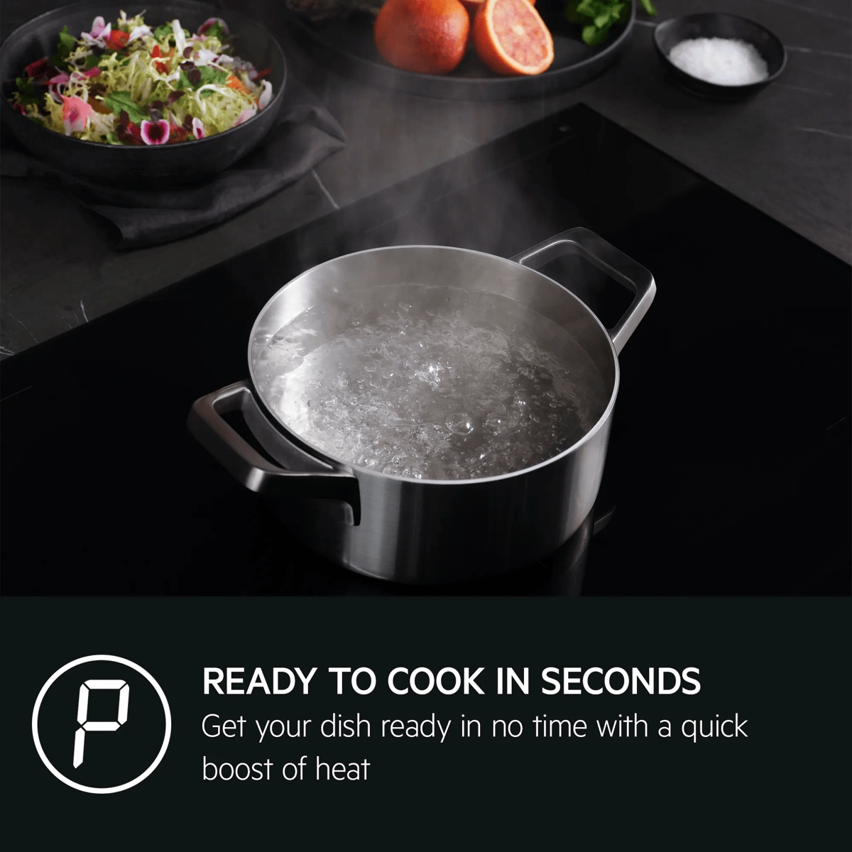 AEG Exclusiv SaphirMatt Series 5000 80cm 4 Zone Induction Hob SO84IA0BIT - Matte Black AEG Exclusiv SaphirMatt Series 5000 80cm 4 Zone Induction Hob SO84IA0BIT - Matte Black
