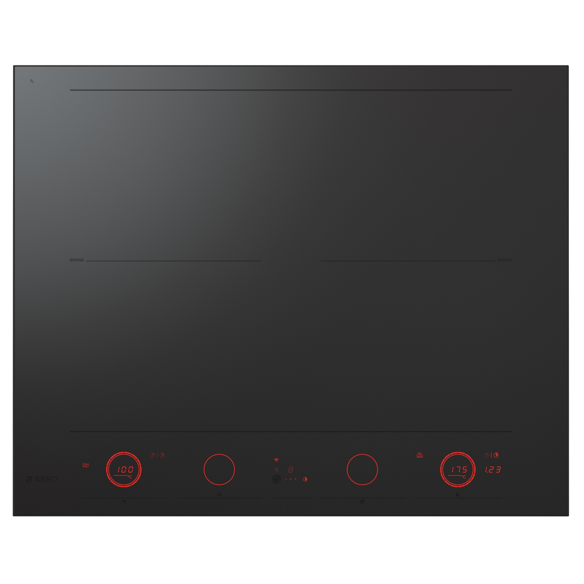 Asko Series 8 Celsius 64cm 4 Zone Induction Hob HID654MC - Black