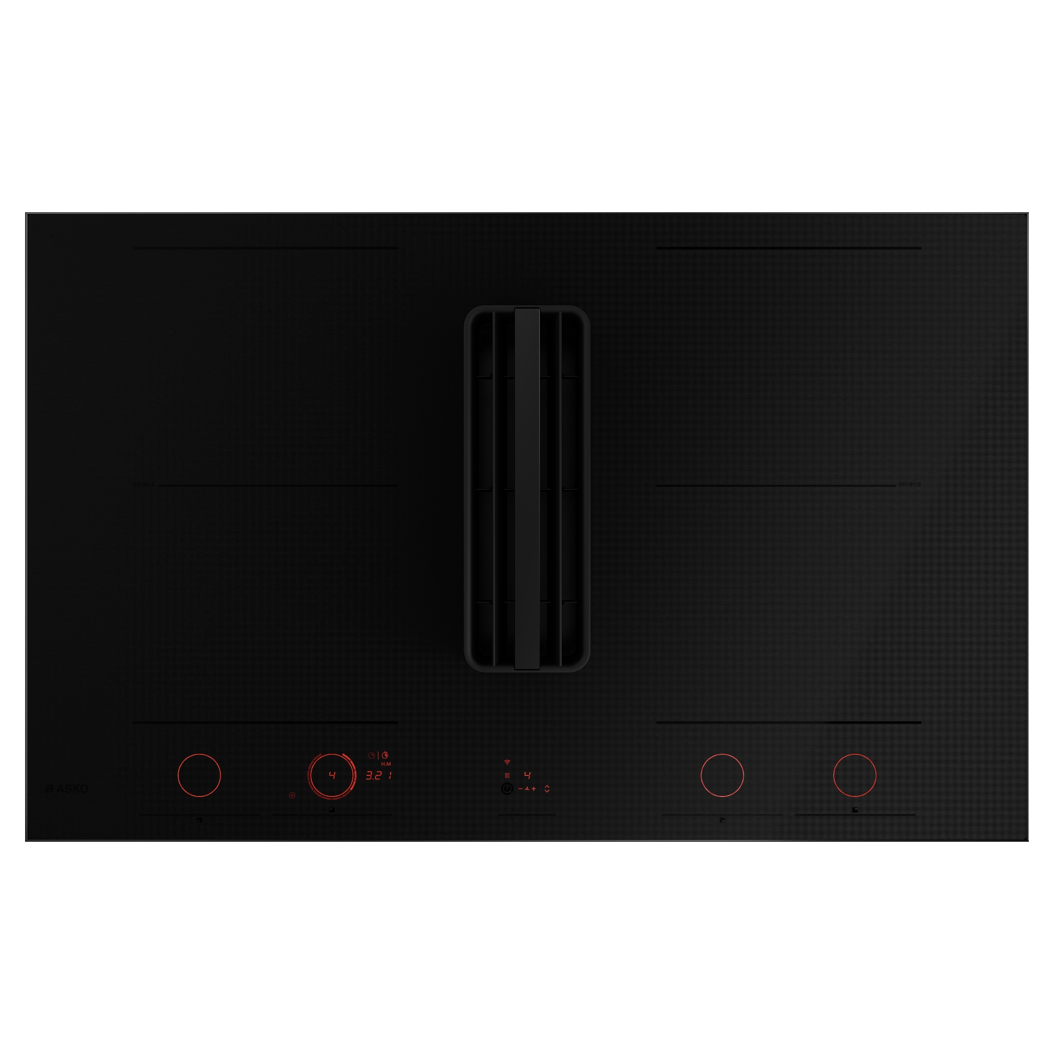 Asko 84cm Air Venting Induction Hob HIHD854MM - Black
