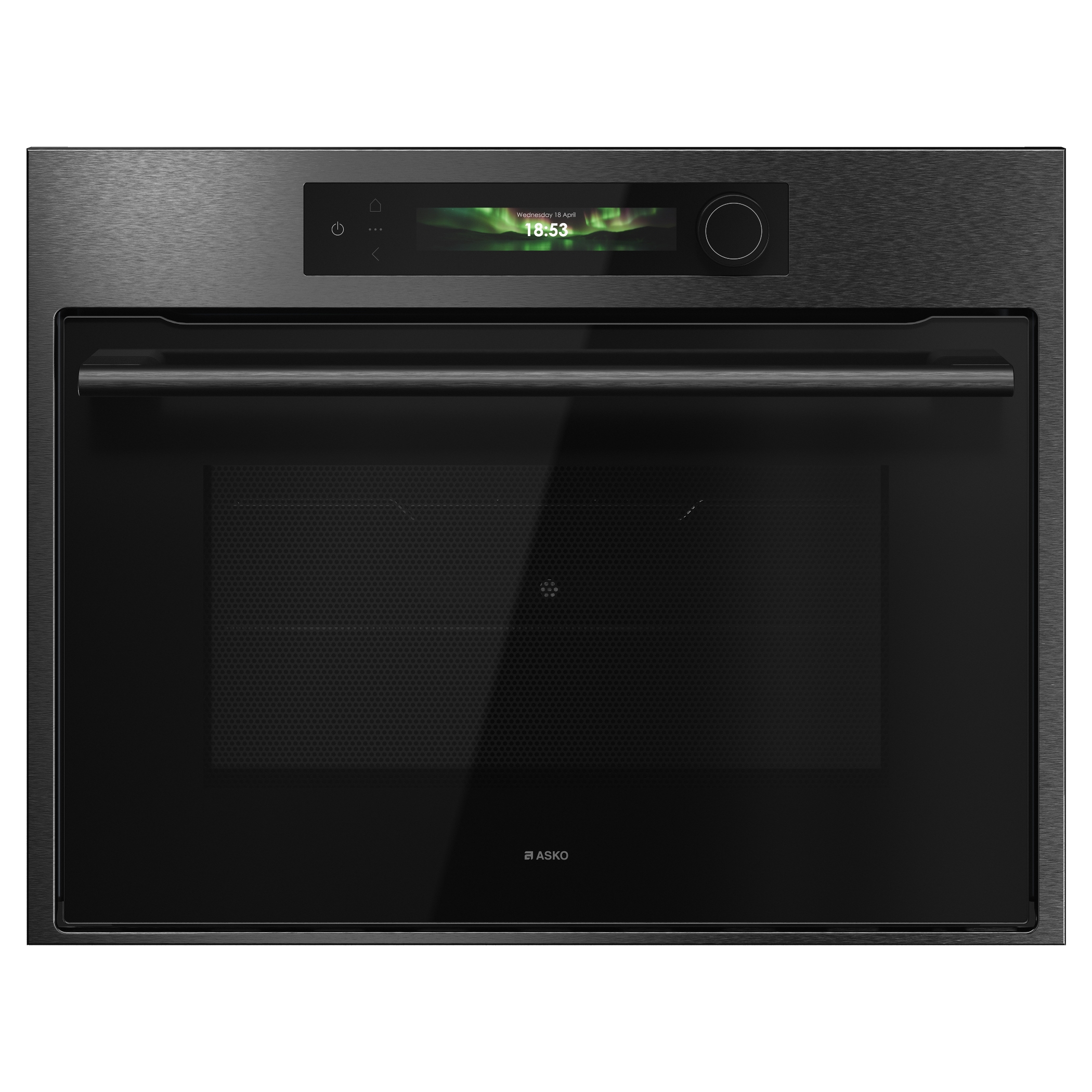 Asko Series 6 Built-in Combi Microwave For Tall Housing OCM64BSH - Black Steel