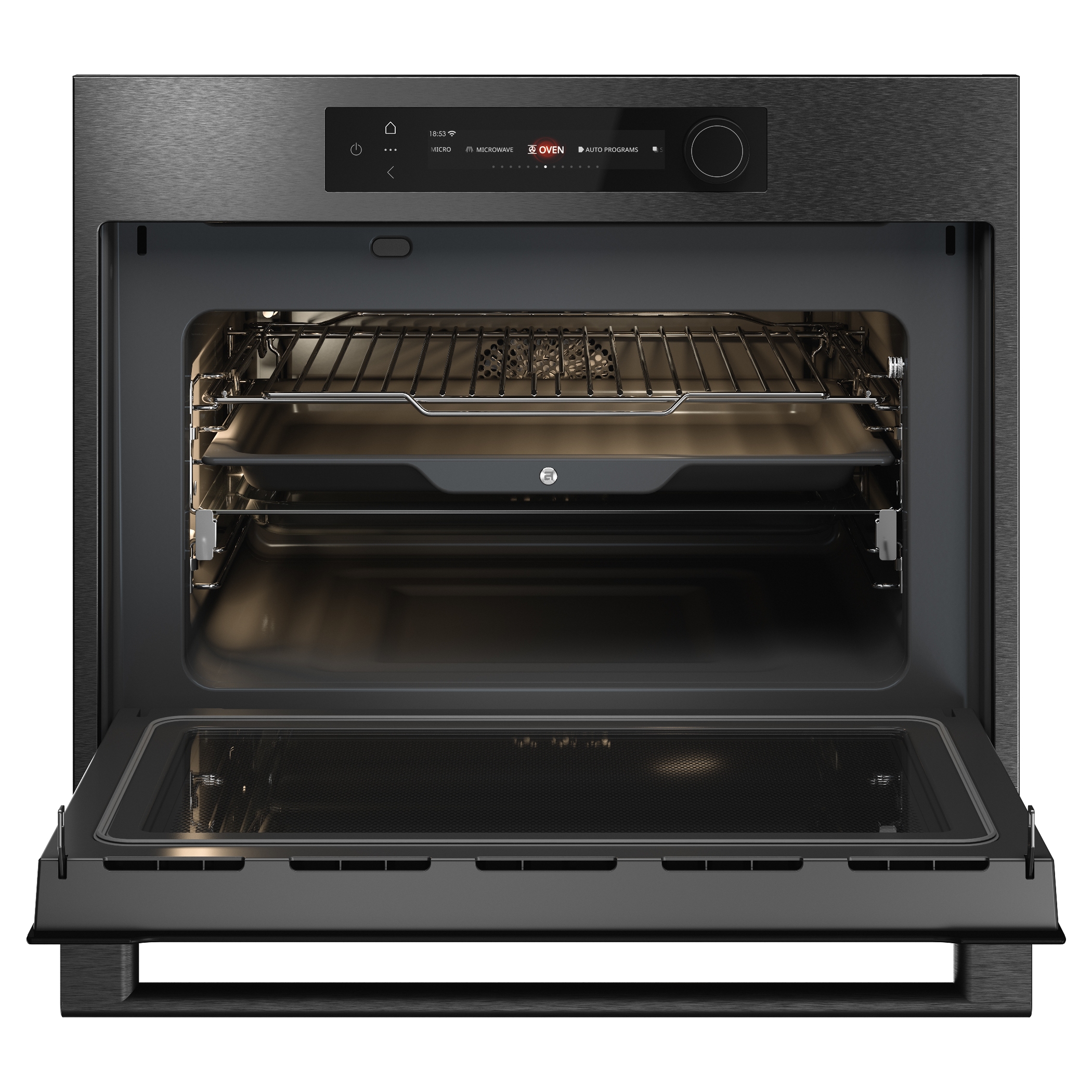 Asko Series 6 Built-in Combi Microwave For Tall Housing OCM64BSH - Black Steel Asko Series 6 Built-in Combi Microwave For Tall Housing OCM64BSH - Black Steel