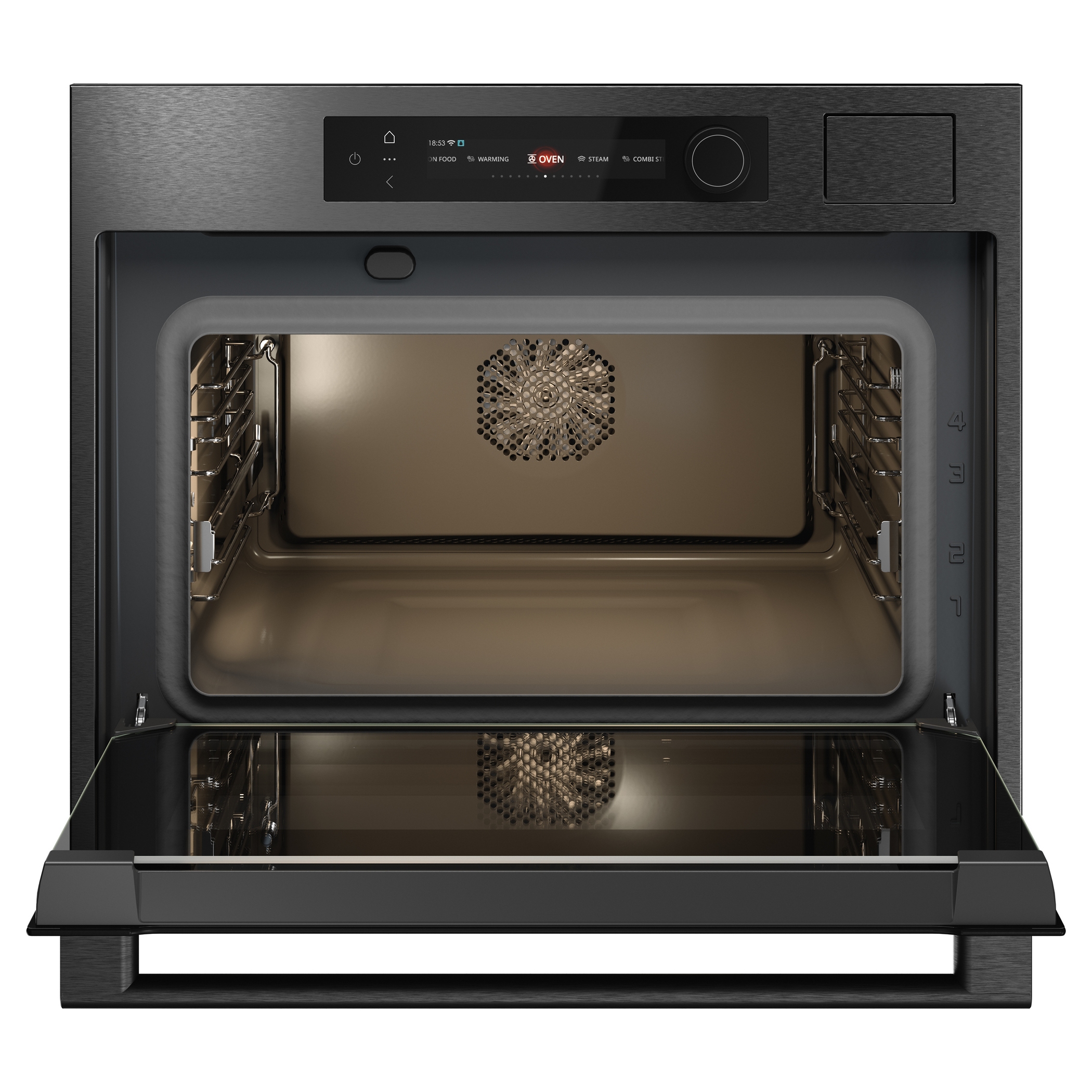 Asko Series 6 45cm Built-in Compact Oven with steam OCS64BSH - Black Steel Asko Series 6 45cm Built-in Compact Oven with steam OCS64BSH - Black Steel