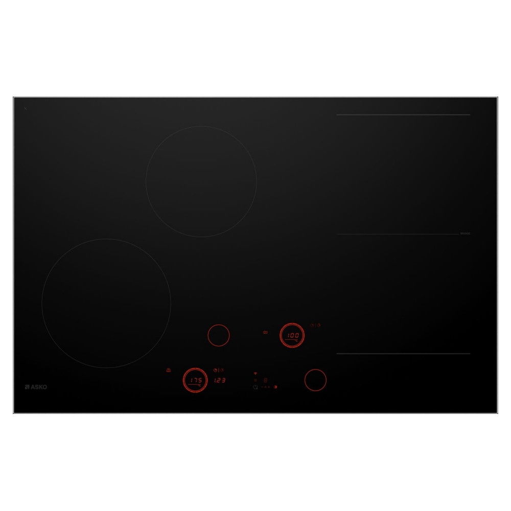 Asko 80cm 4 Zone AutoBridge Induction Hob HID824GC - BLACK