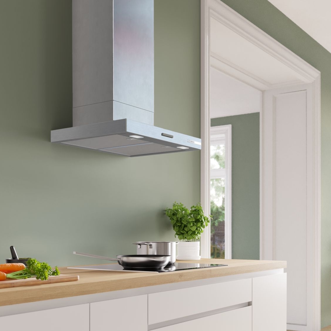 Bosch 60cm Series 4 Chimney Hood DWB65CC30B - Stainless Steel Bosch 60cm Series 4 Chimney Hood DWB65CC30B - Stainless Steel