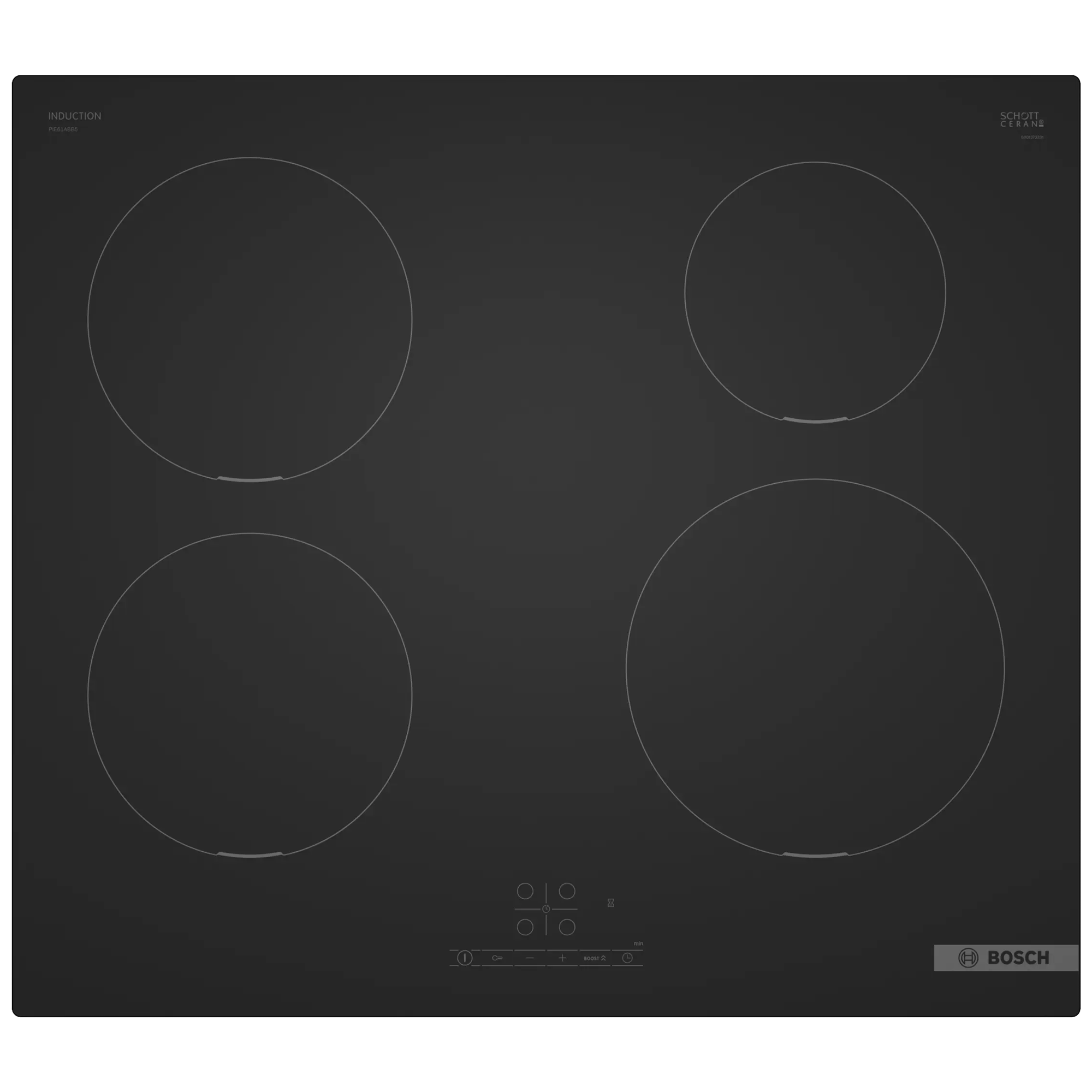 Bosch 60cm Series 4 Induction Hob PIE61ABB5E – Matt Black