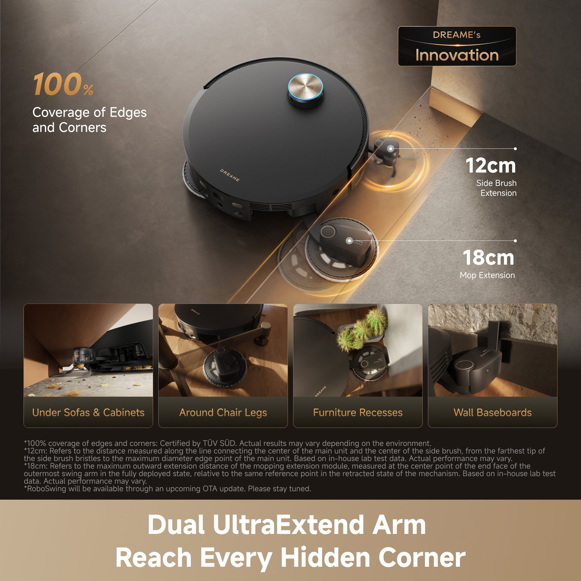 Dreame X60 Pro Master Robot Vacuum Cleaner and Mop with Auto-Empty RLX97DE - Black