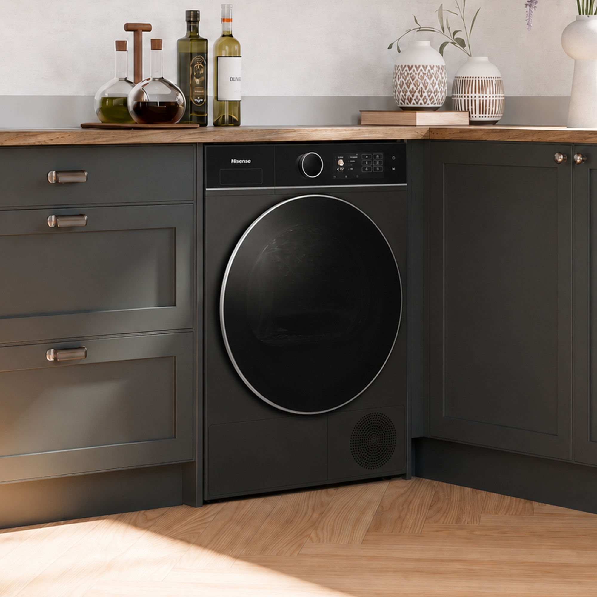 Hisense 9kg KitchenFit 5i Series Heat Pump Condenser Dryer DH5I904BBBC - Black Hisense 9kg KitchenFit 5i Series Heat Pump Condenser Dryer DH5I904BBBC - Black