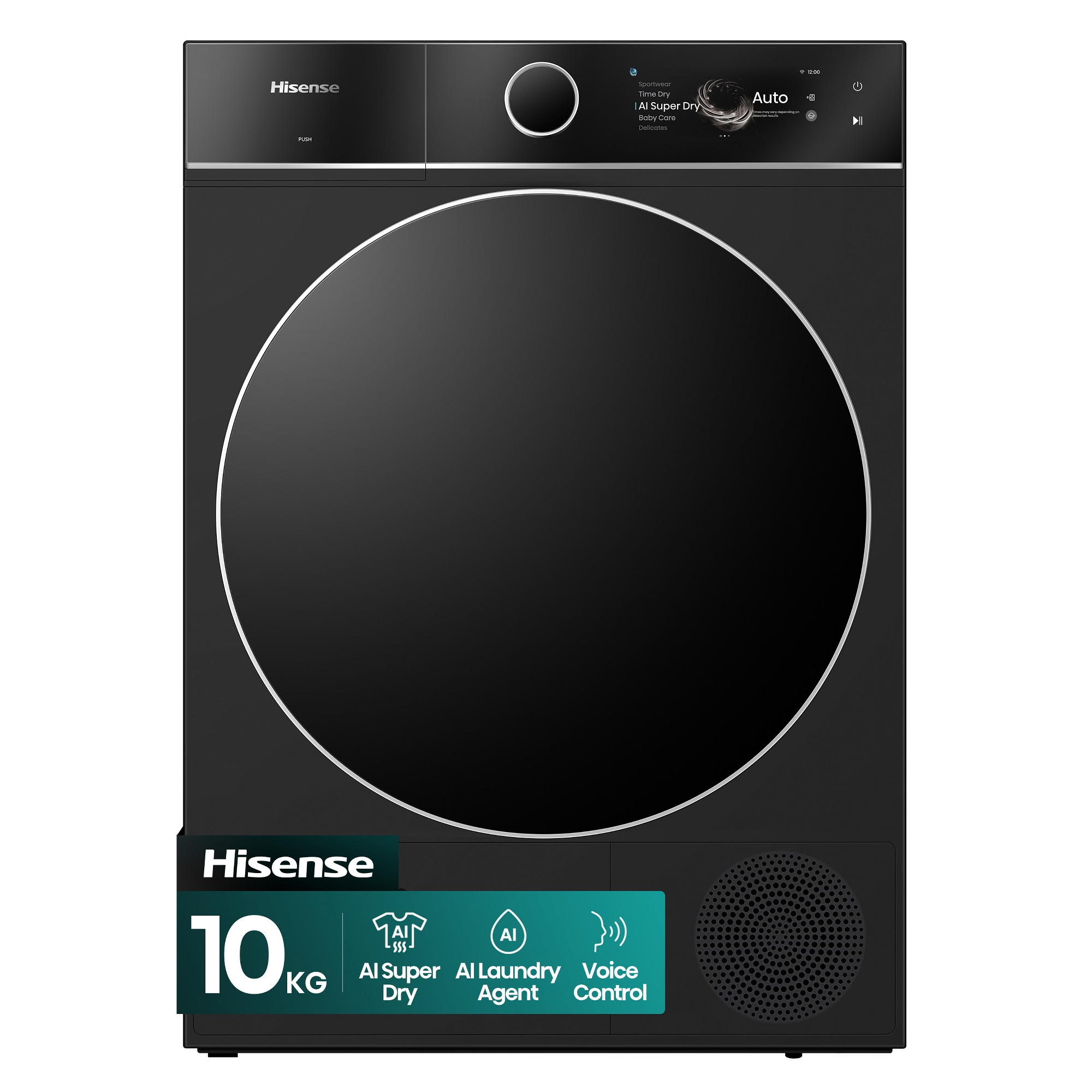 Hisense 10kg 7i Series Heat Pump Condenser Dryer DH7I108BBAB1 - Black Hisense 10kg 7i Series Heat Pump Condenser Dryer DH7I108BBAB1 - Black