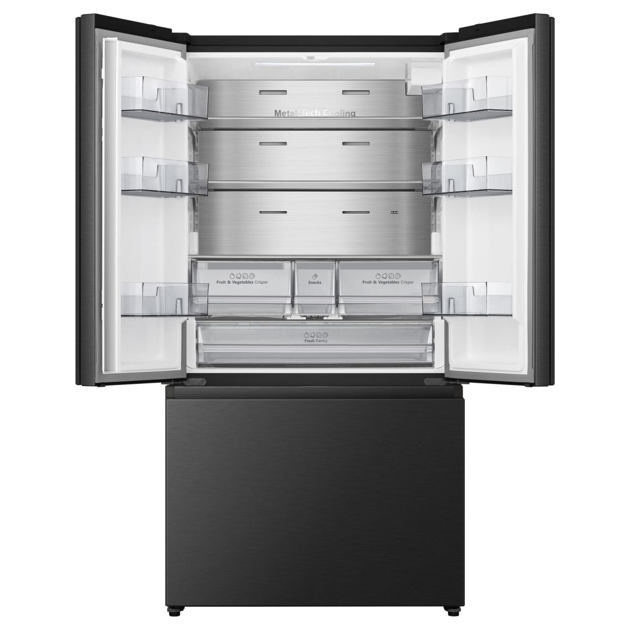 Hisense French Style Fridge Freezer Ice & Water RF815N4SEFE - Black Steel Hisense French Style Fridge Freezer Ice & Water RF815N4SEFE - Black Steel