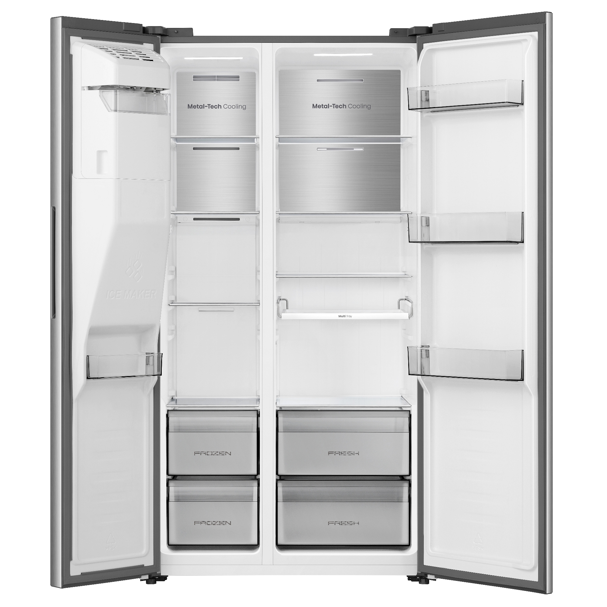Hisense American Fridge Freezer Ice & Water RS5P528SPIC - Stainless Steel Hisense American Fridge Freezer Ice & Water RS5P528SPIC - Stainless Steel