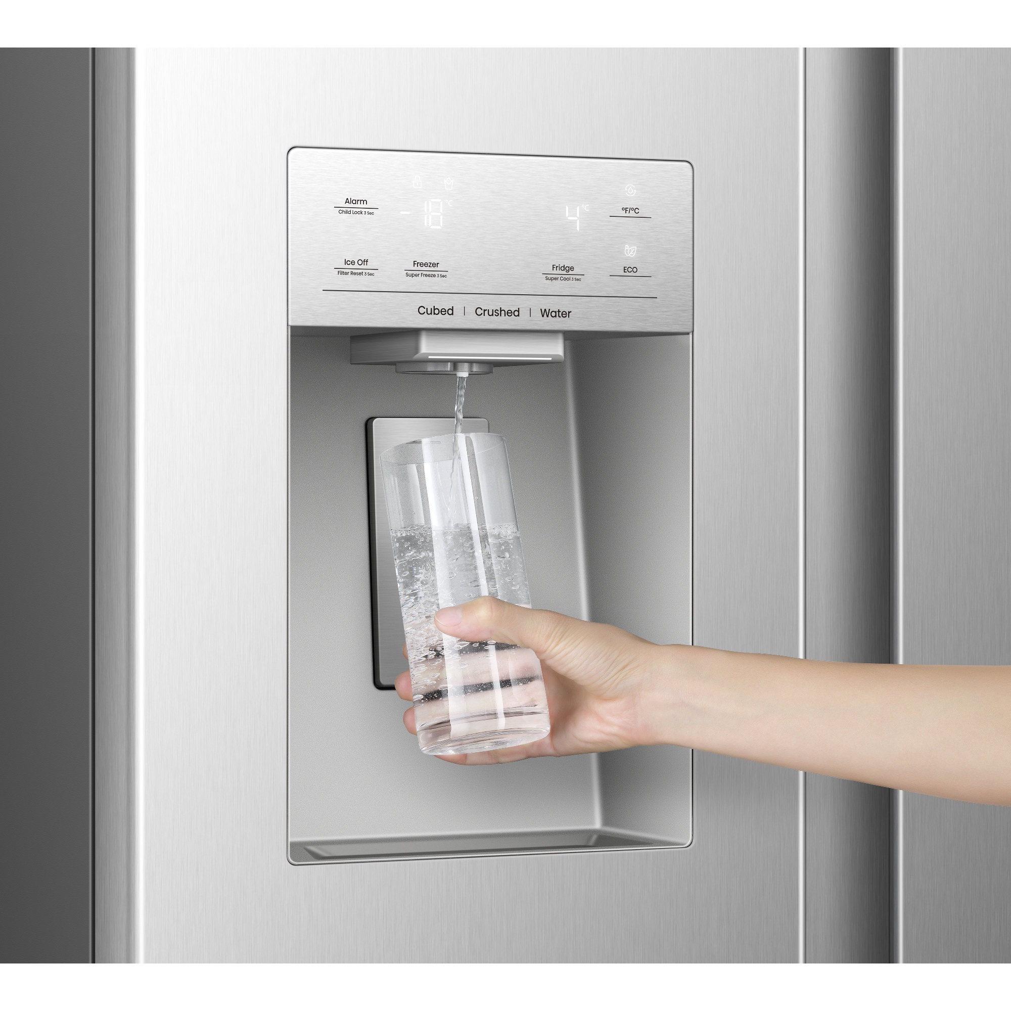 Hisense American Fridge Freezer Ice & Water RS5P528SPIC - Stainless Steel Hisense American Fridge Freezer Ice & Water RS5P528SPIC - Stainless Steel