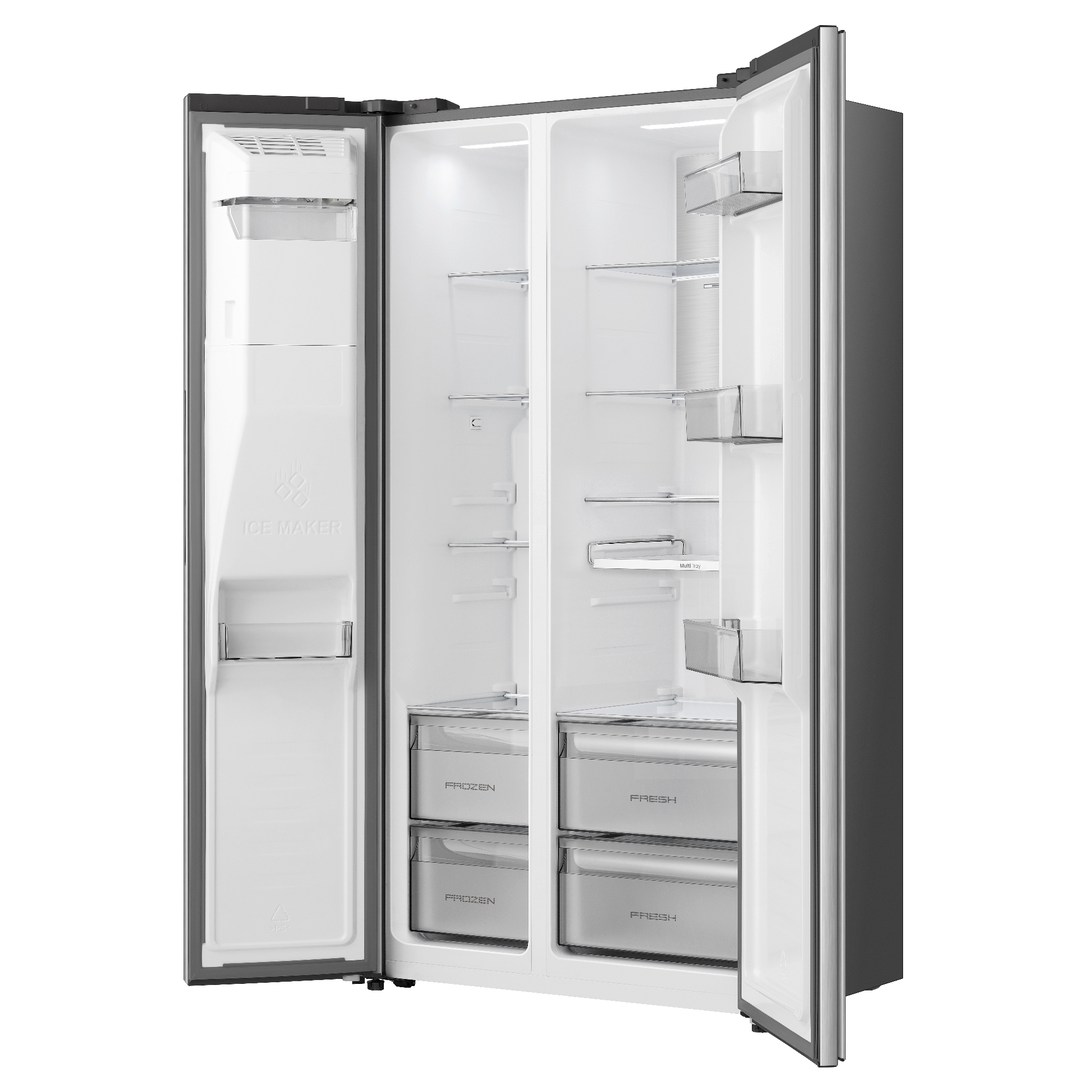 Hisense American Fridge Freezer Ice & Water RS5P528SPIC - Stainless Steel Hisense American Fridge Freezer Ice & Water RS5P528SPIC - Stainless Steel