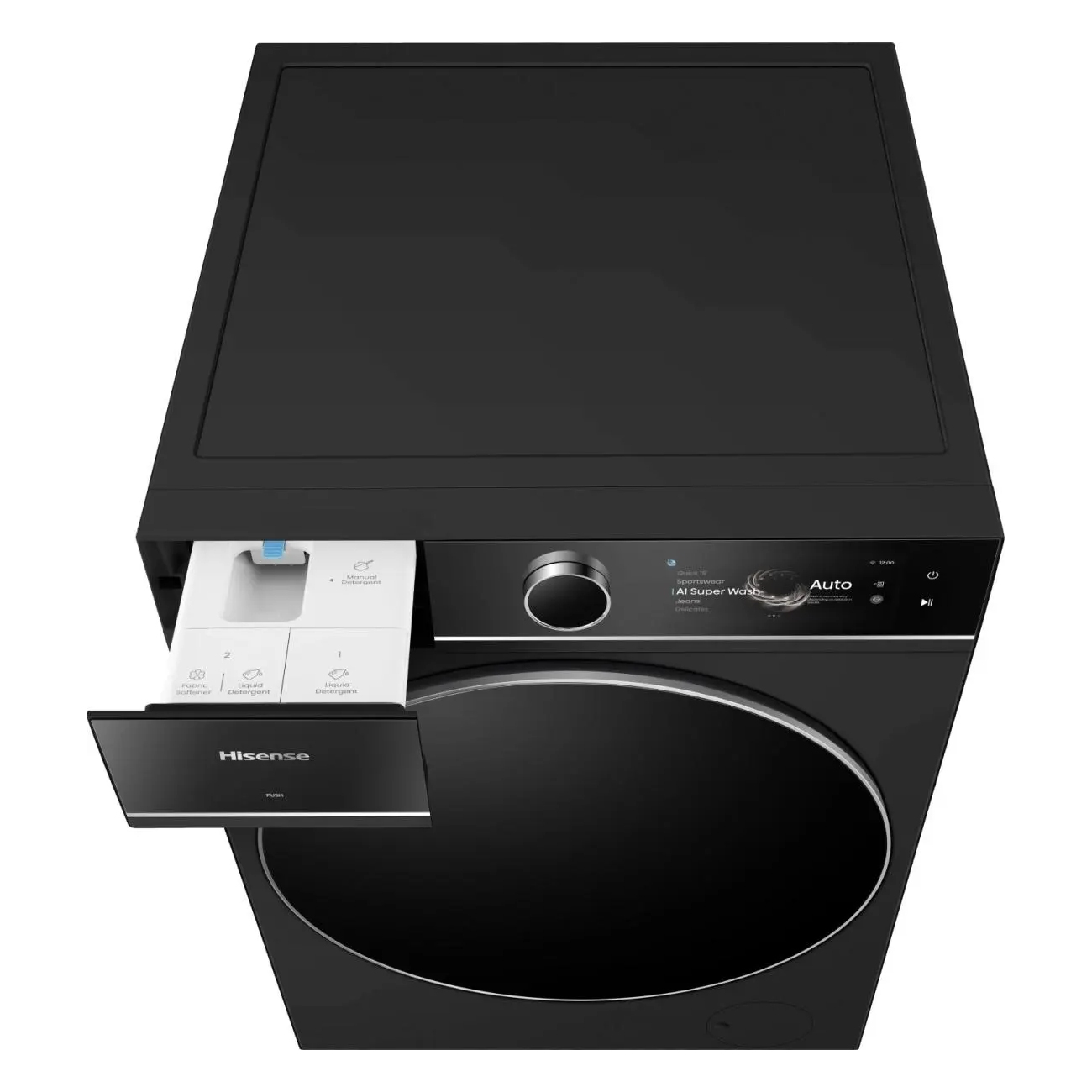 Hisense 12kg 7I Series Autodose Washing Machine 1400rpm WF7I1248BBR - Black Hisense 12kg 7I Series Autodose Washing Machine 1400rpm WF7I1248BBR - Black