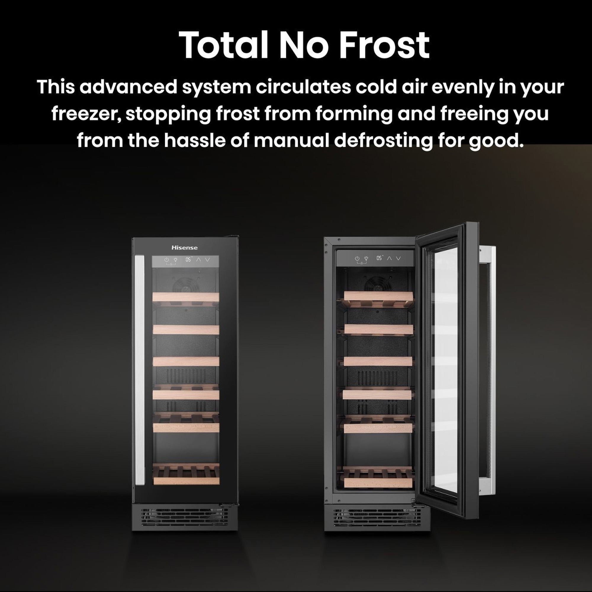 Hisense 30cm Freestanding Wine Cooler RW058B3ABG - Black Hisense 30cm Freestanding Wine Cooler RW058B3ABG - Black