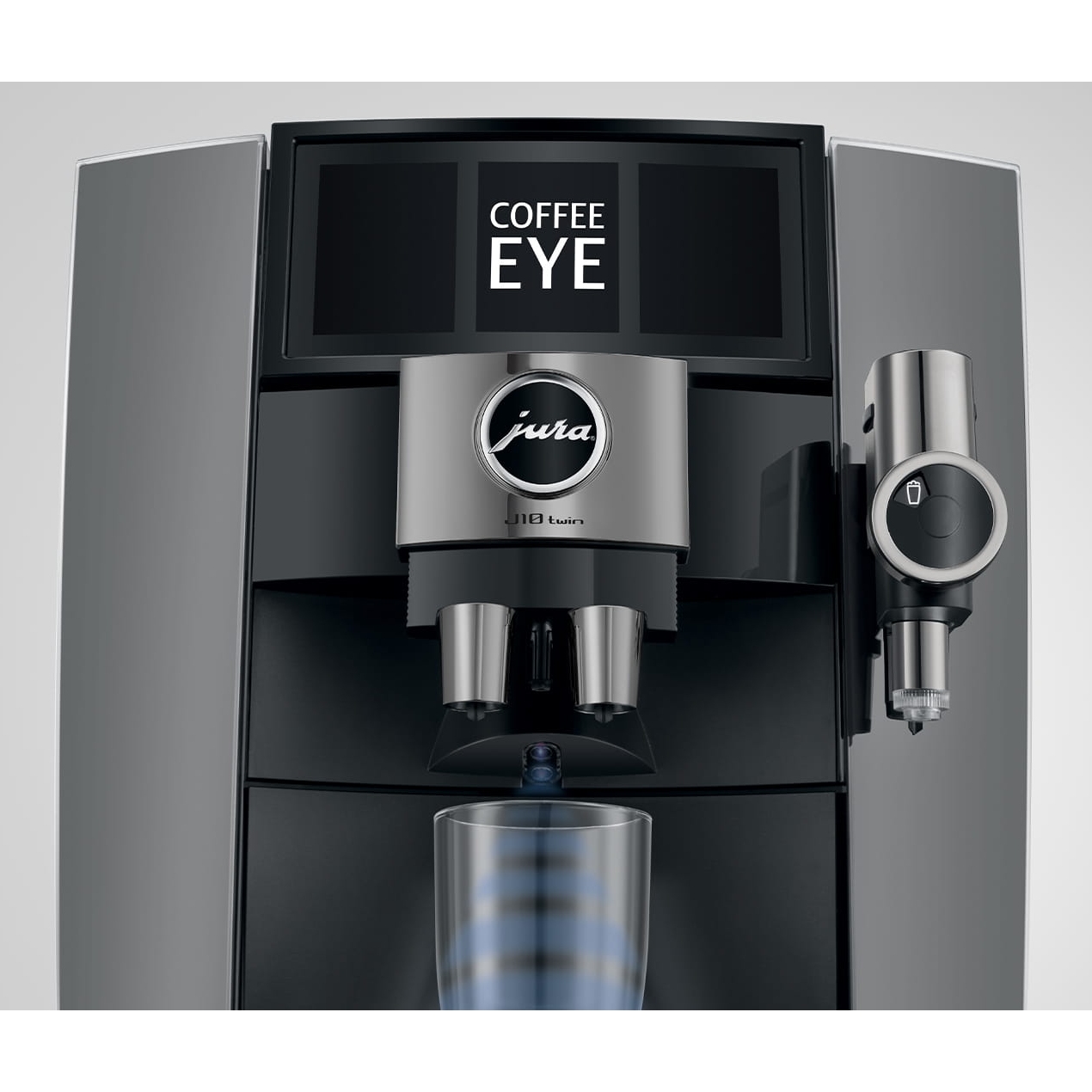 Jura J10 Twin Freestanding Fully Automatic Coffee Machine 15723 - Diamond Onyx Jura J10 Twin Freestanding Fully Automatic Coffee Machine 15723 - Diamond Onyx
