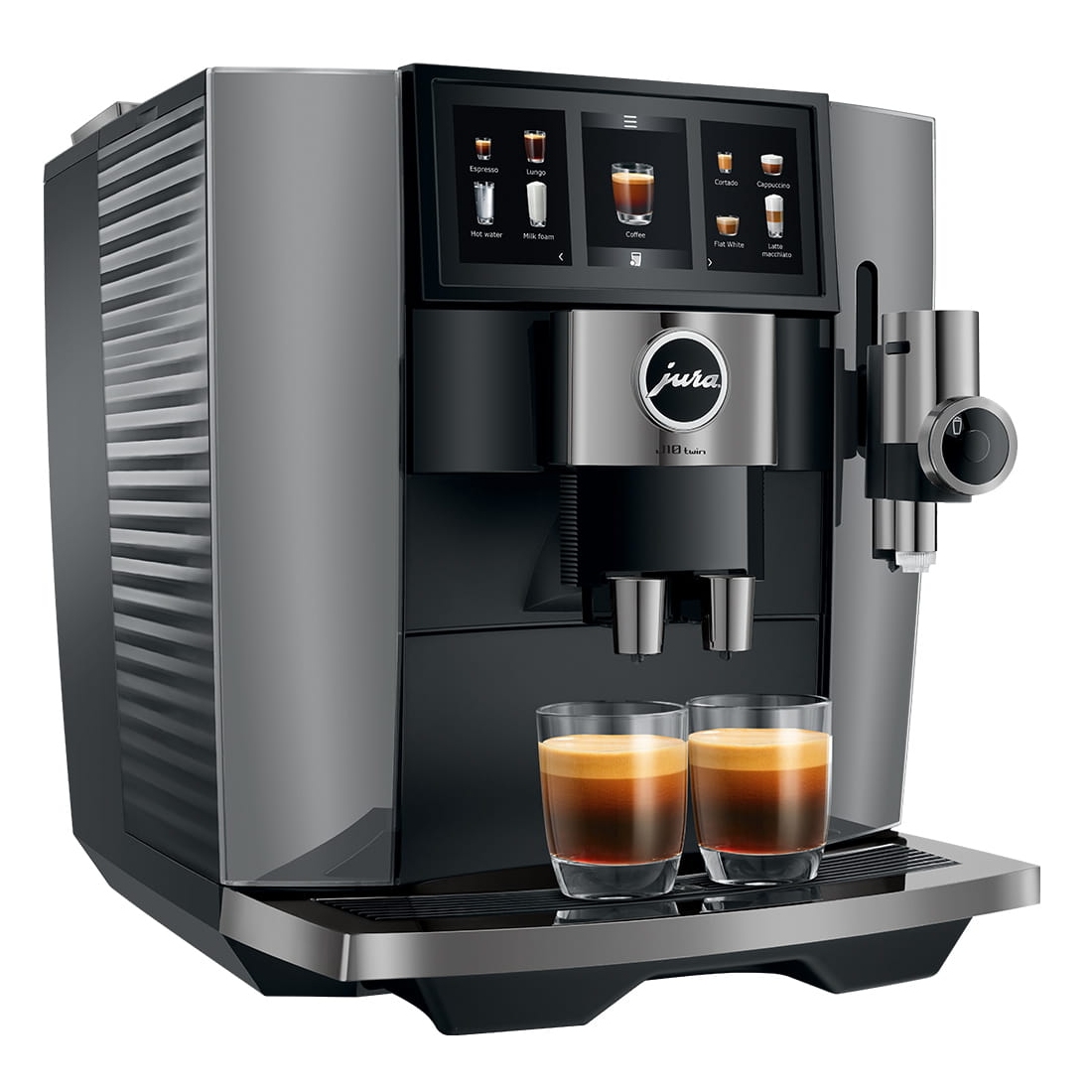 Jura J10 Twin Freestanding Fully Automatic Coffee Machine 15723 - Diamond Onyx Jura J10 Twin Freestanding Fully Automatic Coffee Machine 15723 - Diamond Onyx