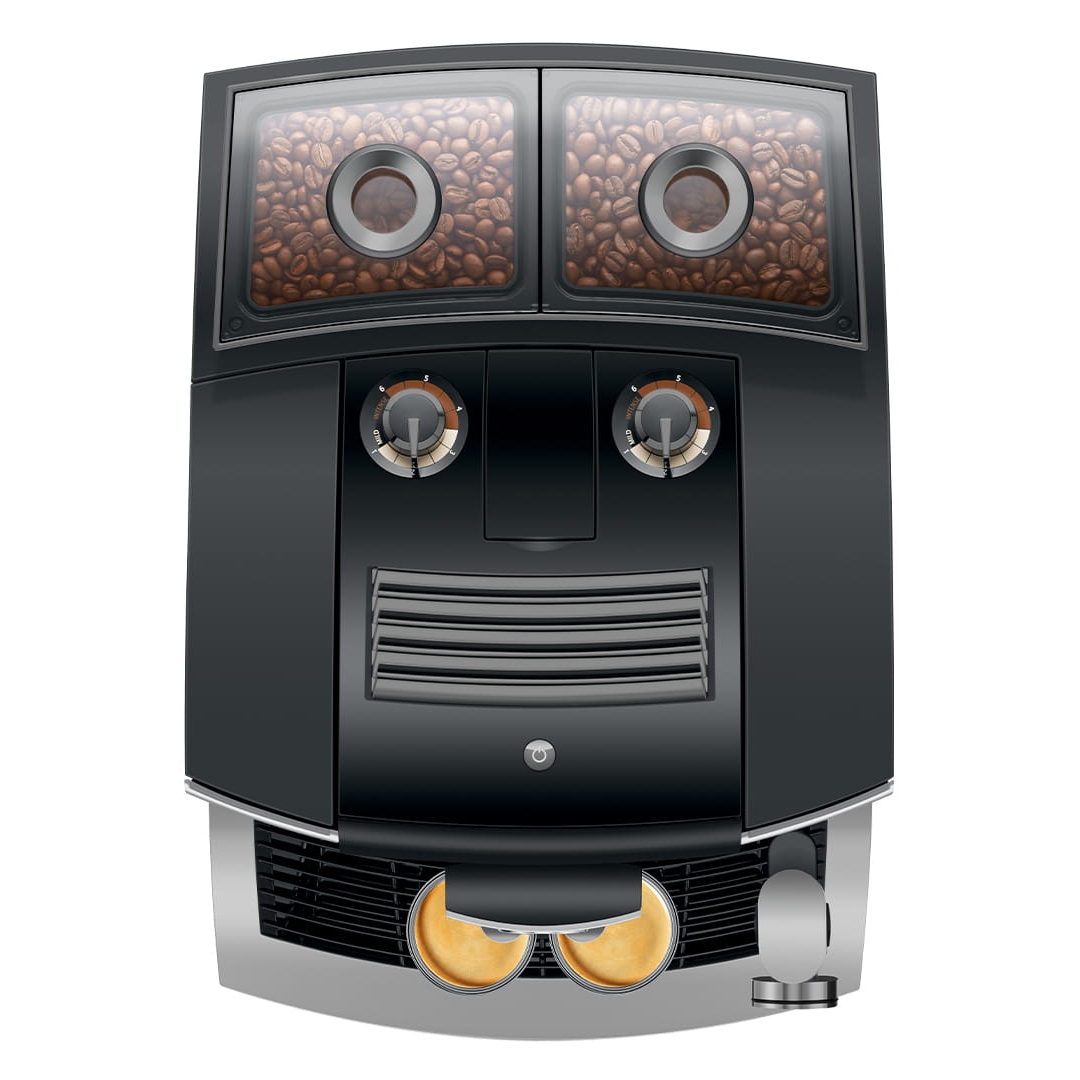 Jura J10 Twin Freestanding Fully Automatic Coffee Machine 15723 - Diamond Onyx Jura J10 Twin Freestanding Fully Automatic Coffee Machine 15723 - Diamond Onyx
