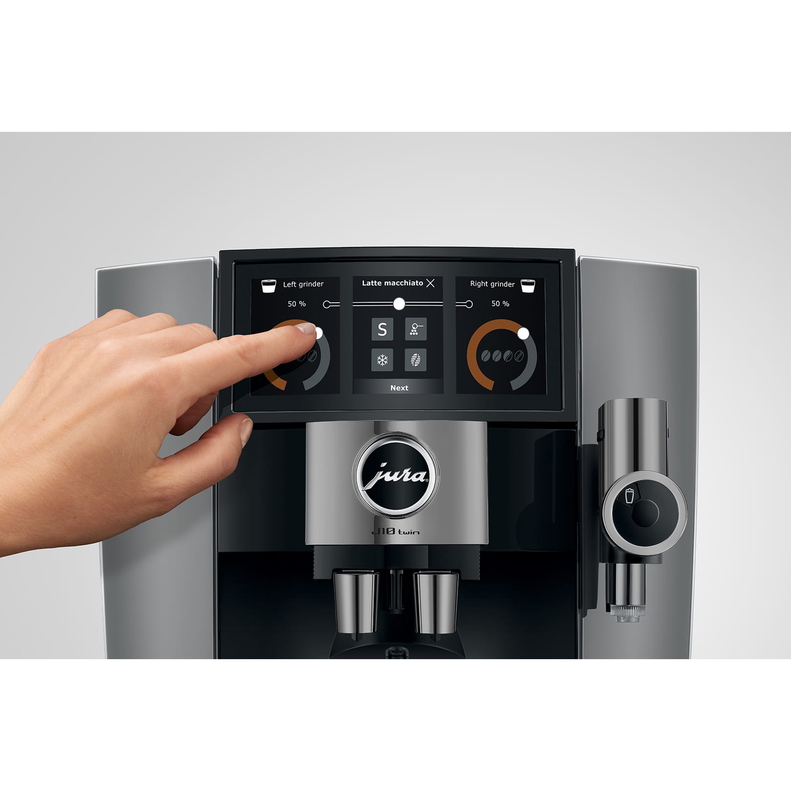 Jura J10 Twin Freestanding Fully Automatic Coffee Machine 15723 - Diamond Onyx Jura J10 Twin Freestanding Fully Automatic Coffee Machine 15723 - Diamond Onyx