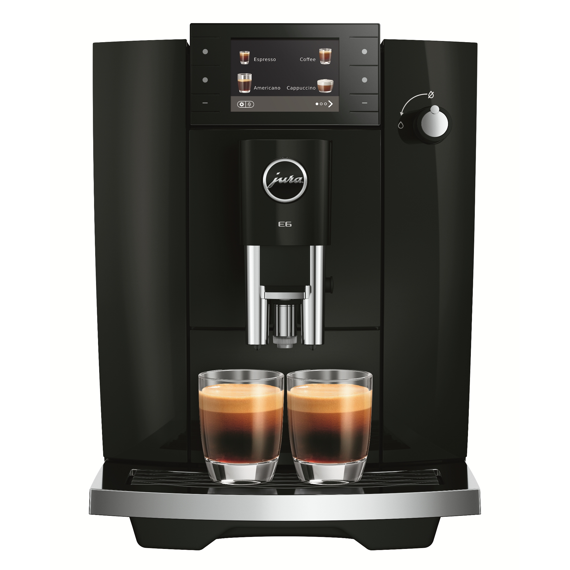 Jura E6 Freestanding Fully Automatic Coffee Machine 15805 - Piano Black