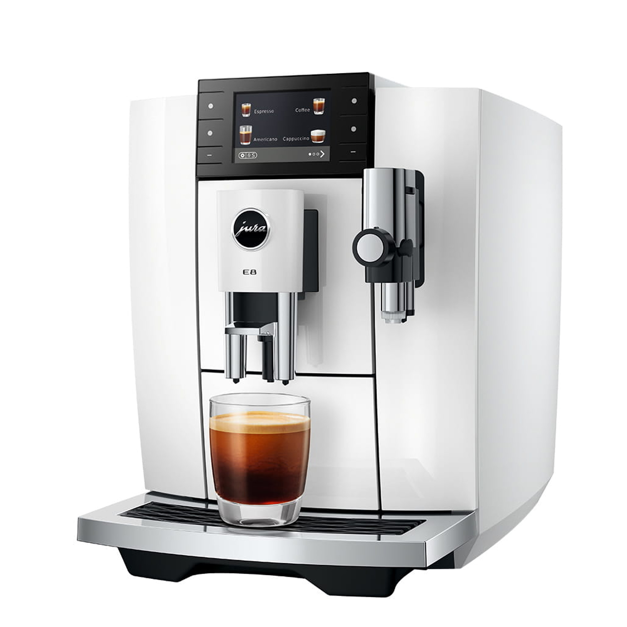 Jura E8 Freestanding Coffee Machine 15841 - Piano White Jura E8 Freestanding Coffee Machine 15841 - Piano White