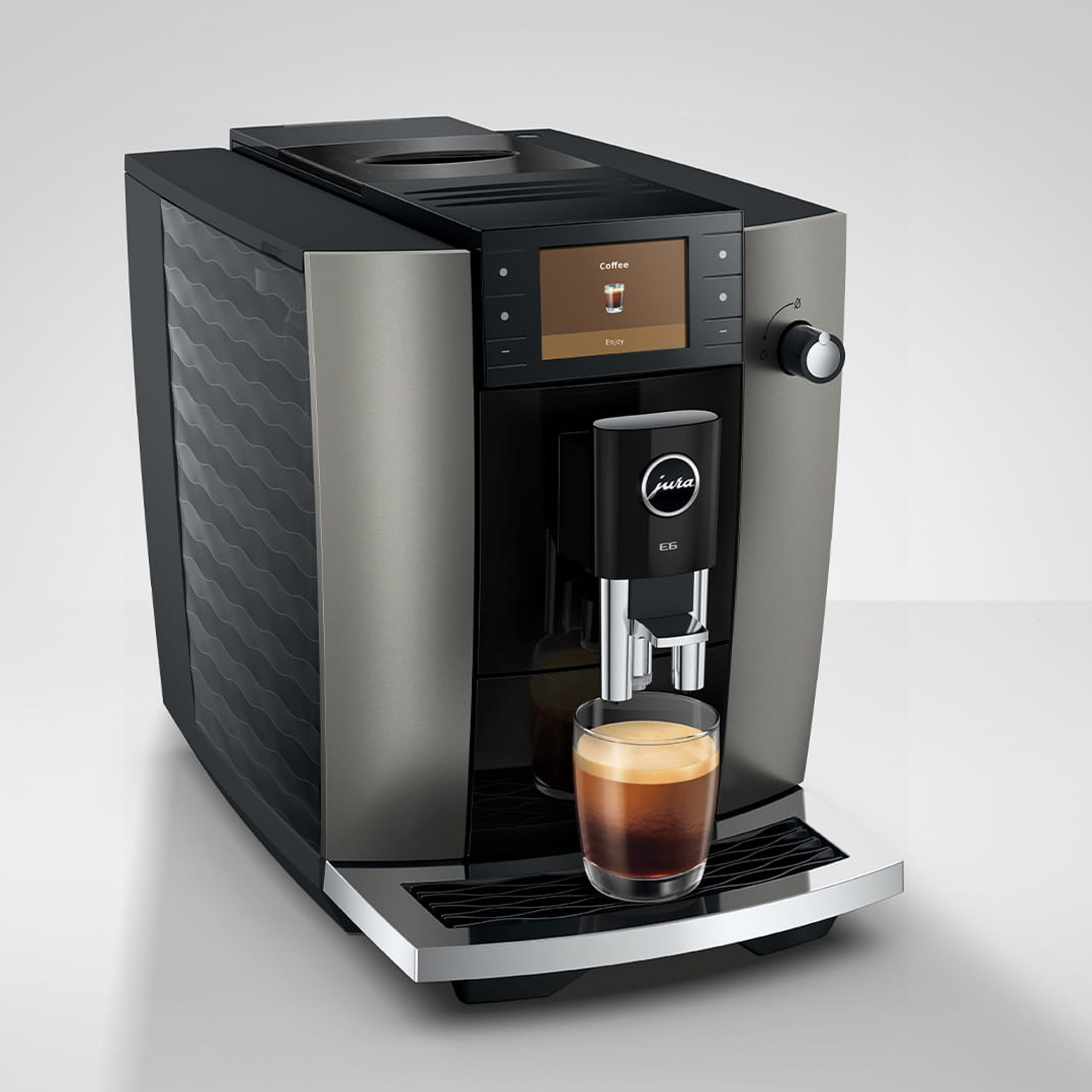 Jura E6 Freestanding Coffee Machine 15854 - Dark Inox Jura E6 Freestanding Coffee Machine 15854 - Dark Inox