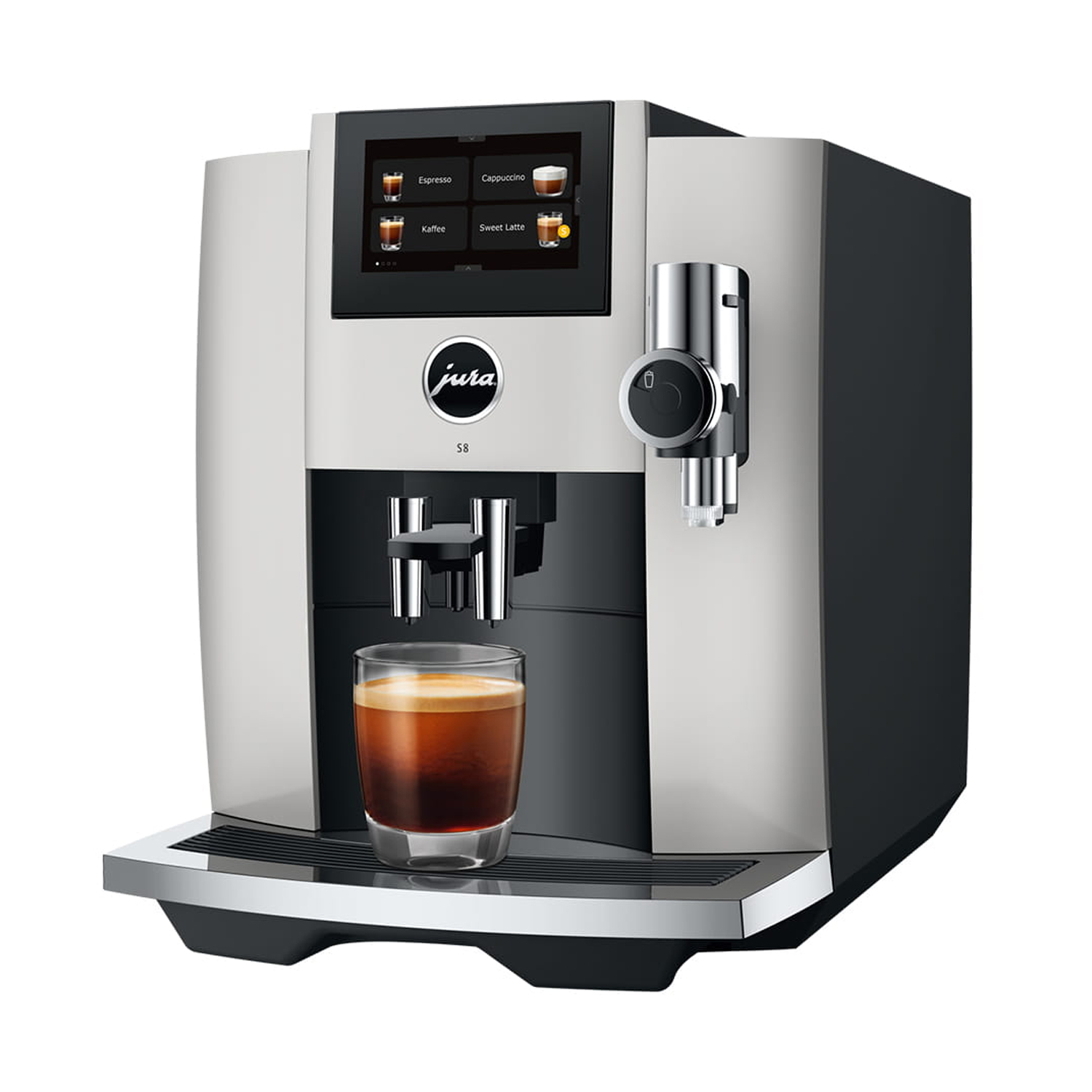 Jura S8 Fully Automatic Freestanding Coffee Machine 15483 - Platinum Jura S8 Fully Automatic Freestanding Coffee Machine 15483 - Platinum