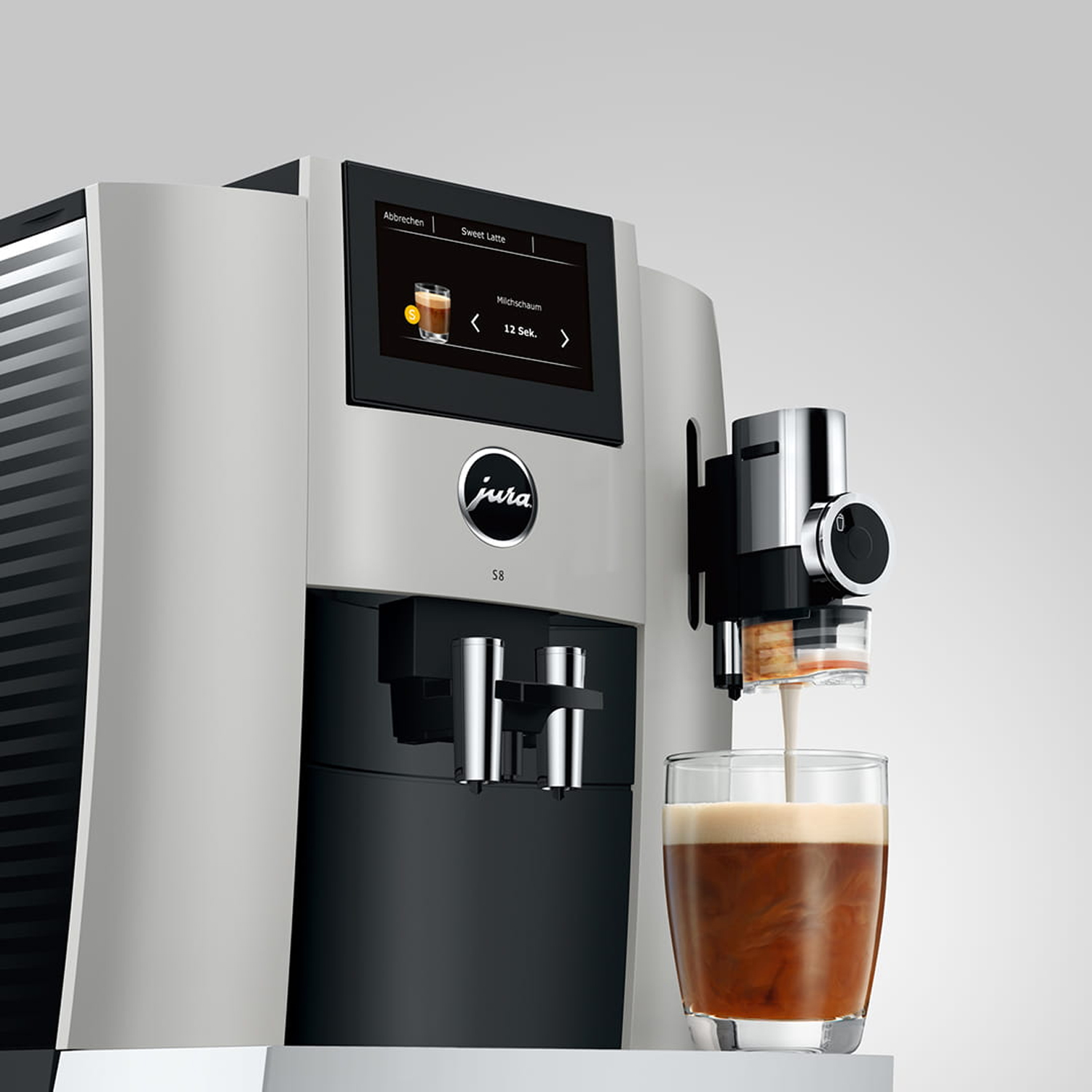 Jura S8 Fully Automatic Freestanding Coffee Machine 15483 - Platinum Jura S8 Fully Automatic Freestanding Coffee Machine 15483 - Platinum