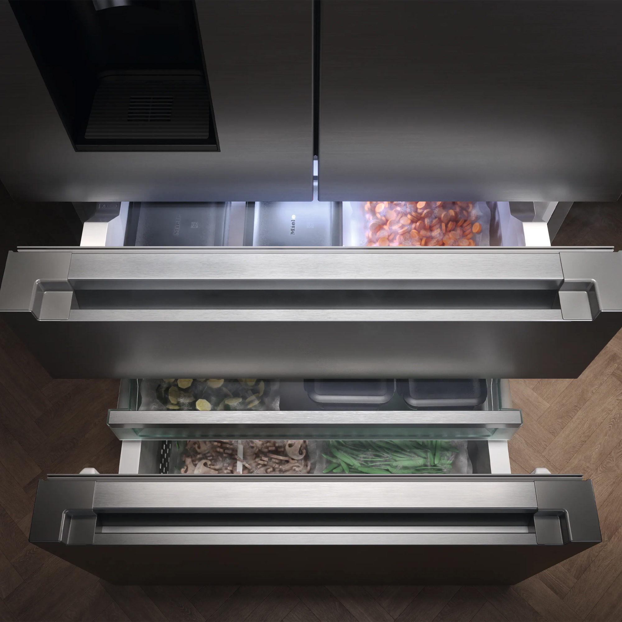 Miele 91cm French Style Fridge Freezer KFFD6765EDT/CS - Stainless Steel Miele 91cm French Style Fridge Freezer KFFD6765EDT/CS - Stainless Steel