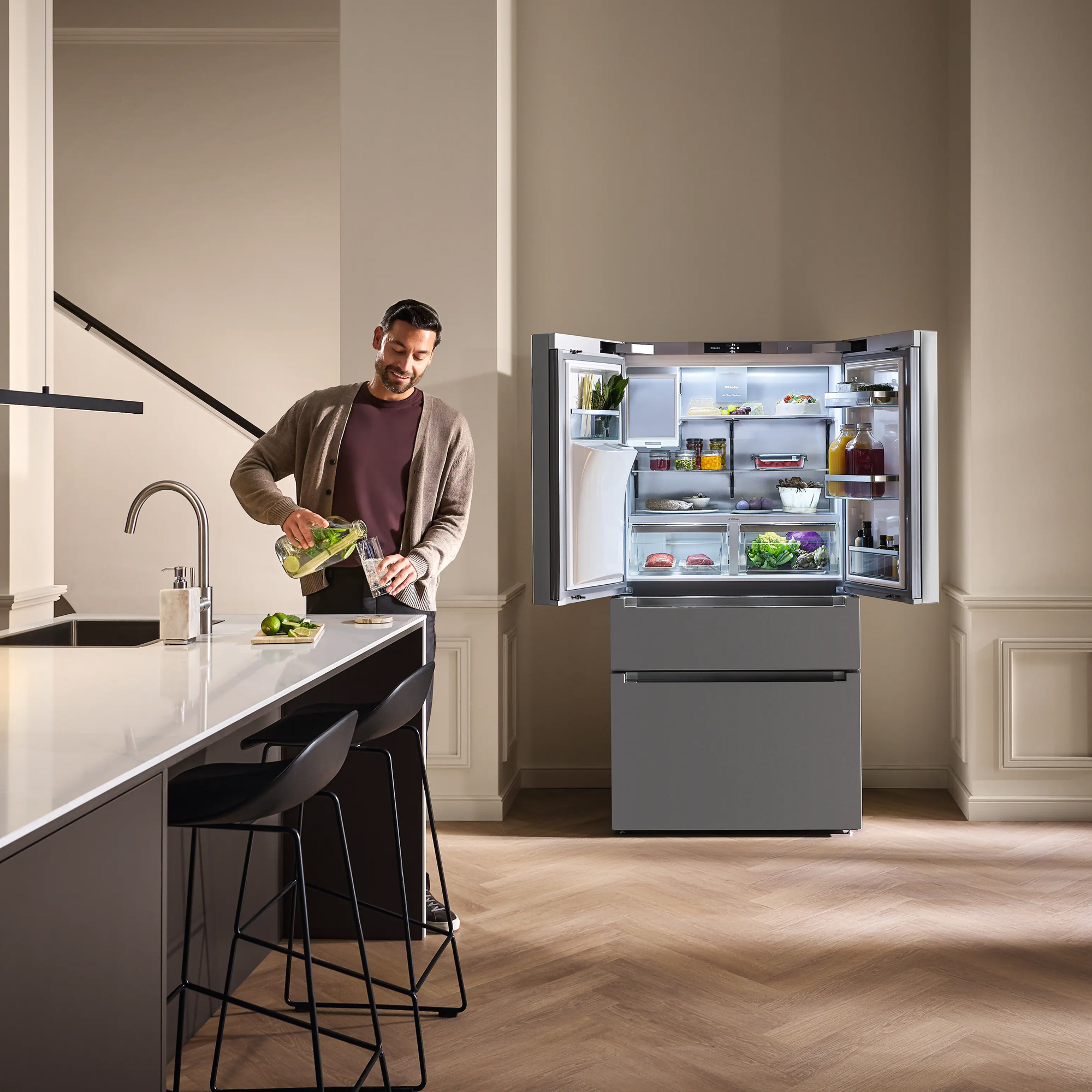 Miele 91cm French Style Fridge Freezer KFFD6765EDT/CS - Stainless Steel Miele 91cm French Style Fridge Freezer KFFD6765EDT/CS - Stainless Steel